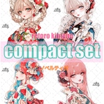 【期間限定】retoro kimono / 着物のみ / compact set / 25種類各3枚 / cotton melody / 人物ステッカー / 非売品ノベルティ付【単品同時販売】