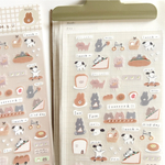 【シートシール】バケットを乗りこなすわんこのシール🐶🥖