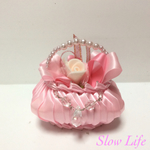 No.49 Soap Basket 香りのインテリア 薄いピンク 姫系リボン