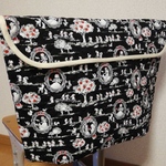 防災頭巾カバー  椅子の背もたれ用  赤キラキラハート