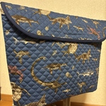 防災頭巾カバー　椅子の　背もたれ　用　チェック