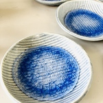 青色小皿２枚セット