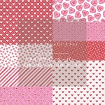〜Valentine Glitter〜  A4 デザインペーパー 4種(8柄) 各10枚 計40枚 coppi