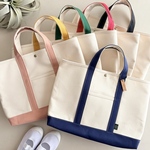 "シンプルなレッスンバッグ" 単品 名入れチャーム付き イニシャル　刻印　帆布《受注製作》