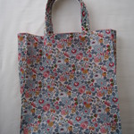 『ｙ様　オーダー品』*マチ付きバッグ*リバティ*Betsy*ピンク&グレー*33×30×10㎝