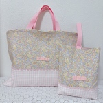 ♡春色リバティのレッスンバッグ＆上履き入れ【2点セット】