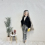 黒　スエード　MA-1   ブルゾン　ジャケット　コート　リカちゃん　ピュアニーモ　ブルゾン　ジャケット