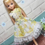 リカちゃん服ワンピース　〜ミモザ〜