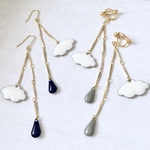雲と雫と…ピアス/イヤリング《グレイの雫》