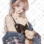 ℳ. xoxoshop オリジナル人物ステッカー2026.3月No.208