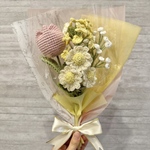 菜の花の編み物ブーケ
