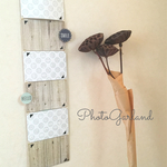 PhotoGarland＊フォトガーランド＊フォトアルバム＊縦ver.英字ドット×木目