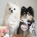 【数量限定】 Heart name tag ෆ‪‪⸝⸝꙳ ハート ネームタグ ネームキーホルダー cuteシリーズ クリーム