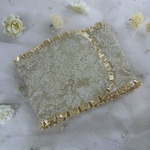 【花柄×ゴールド】ネーム刺繍入り　犬用マナーベルト