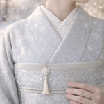 雪の結晶 根付け帯飾り|タティングレース