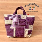 tuttifun＊ラベンダーパッチワークトート                   Lavender Patchwork Tote     A268
