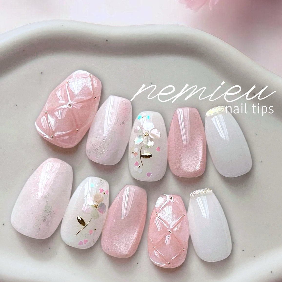 7 ネイルチップ くすみカラーのネイルチップ - nemieunail | minne