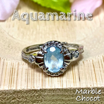 ☆SALE！☆ アクアマリン ☆3月誕生石 ☆透明感 フリーサイズリング 天然石 ハンドメイド パワーストーン 指輪