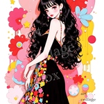 629  art collage box 人物ステッカー