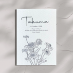 ｟🔔オープン記念価格｠誕生花オーダーイラスト  Birth flower illustration 【black&white】