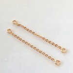 💛繊細で可愛いチェーンリンコネクター長さ35mm：ニッケルフリー※1セット4個入り