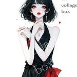 644 art collage box 人物ステッカー