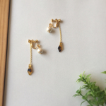 《再販♡》コットンパールとべっこうのゆらゆらイヤリング