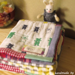 ♡Ｔ様オーダー品♡6重ガーゼハーフケット(クマさん)