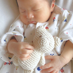 コットン　ぬいぐるみ　くま　うさぎ　ベビー　キッズ　赤ちゃん　出産祝い　女の子　男の子　プレゼント　かぎ針編み　あみぐるみ　月齢フォト　ニューボーンフォト　おもちゃ　ぬいぐるみ