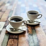 限定　シンプル 大きめ陶器みたいなコーヒーカップとソーサーセット(オフホワイト)