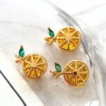 💛小さくて愛らしいレモン🍋のジルコニアチャーム※1セット4個入り