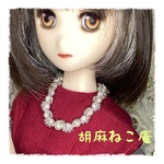２色のパール使いネックレス（ホワイト）