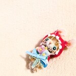 赤ずきんを被った子うさぎちゃん羊毛フェルトブローチ( No.3)