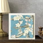 【送料込み】暮らしを彩る壁飾り｜Canvas style アートパネル　ゴッホ《花咲くアーモンドの木の枝》Blue 