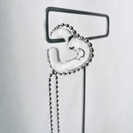【受注制作】( 制作時間7日 ) HEART earcuff ( Droop clear/ ドループ クリア  ) // 片耳用 