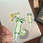 カエルくんステッカー　ごめんなさぁいカエルくん