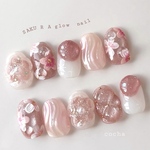 ネイルチップ　【SAKURA glow nail】