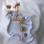 『aria』(comb & hairpin) 髪飾り ヘッドドレス 真鍮 ブライダル ウェディング 結婚式 成人式 二次会