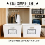 ラベルシール 収納ラベル パントリー 6枚セット 品番ST13 星