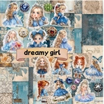 コラージュペーパー　dreamy girl  