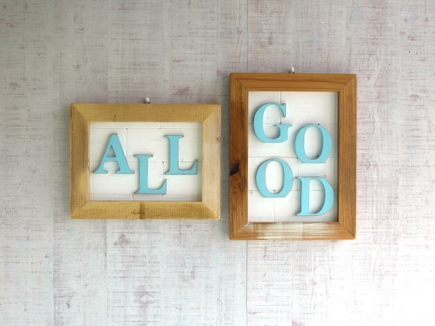 2ピースサインフレーム -ALL GOOD-　B5・A4　フレーム付きサインボード