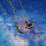 【受注製作】Azure Celestial Accessory (2 types)｜天体チャームネックレス - MOON & SATURN -【”秘密特典”付き/数量限定🚀】
