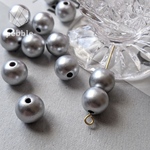 【30pcs】マットシルバー アクリル ラウンドビーズ 10mm