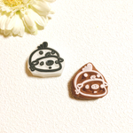 とりかぶるぶたさんの消しゴムはんこ