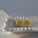 レモンなスクエア　ビジューピアス/イヤリング