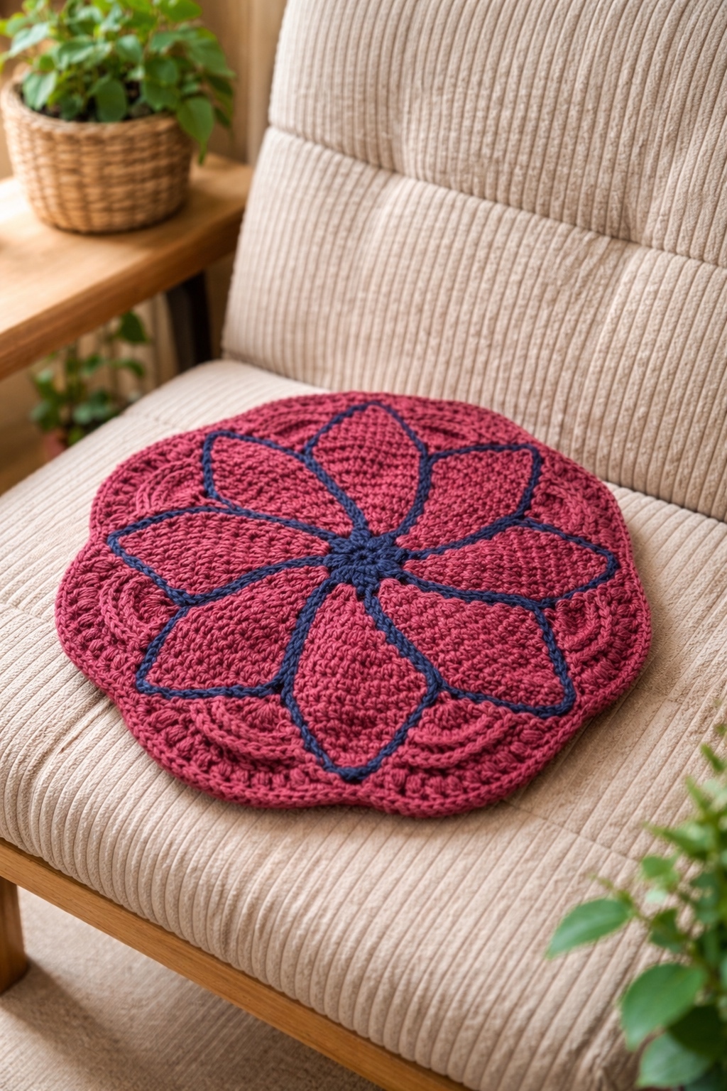 世界に1つだけ☆ 花座布団 円座 クッション ハンドメイド 座布団