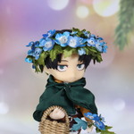 ネモフィラの花冠（ねんどろいどどーるサイズ）布花