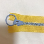 ※【25㎝コンビファスナー】イエロー×サックス