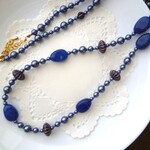 m様ご注文品❤再販♥群青のロングネックレス