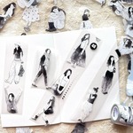 ★3月新入荷★[丁丁DingDing] [DD-058] #48 一点黒 ダイカットマットPETテープ 切り売り(約5cm x 333cm)